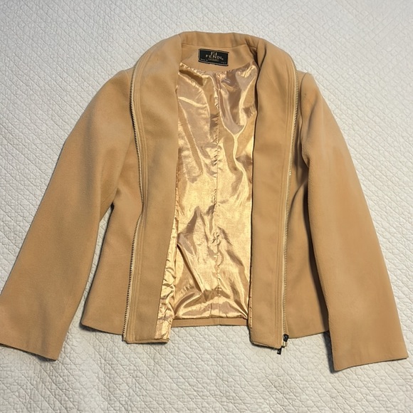 FENDI Vintage Cashmere Camel Jacket size large - Picture 4 of 12